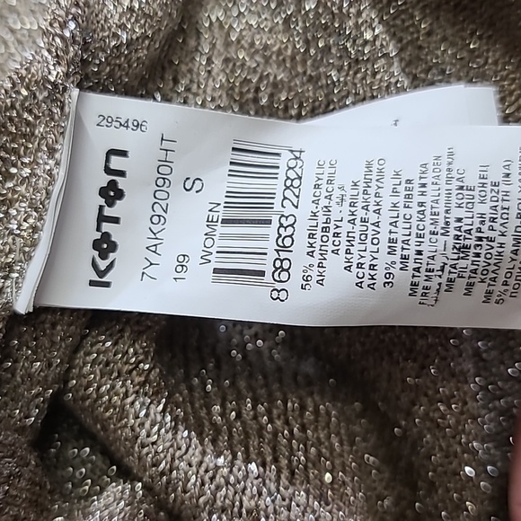 Arzu Sabanci for KOTON Off the shoulder metallic knit - Picture 7 of 7